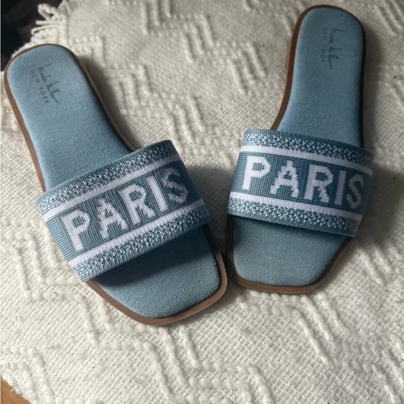 Blue Paris Women's Slide Sandals - Picture 2 of 4